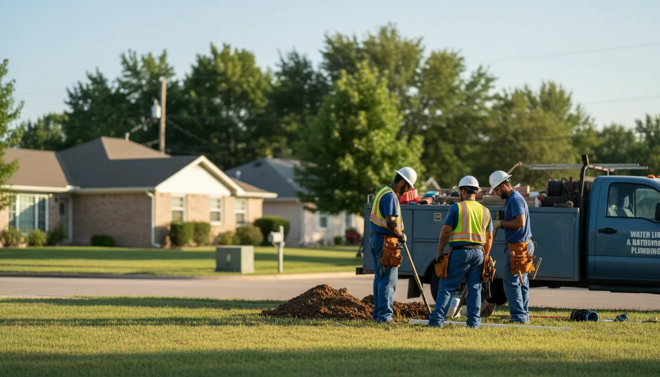 Residential water line and bathroom plumbing service in Bowmansville, PA